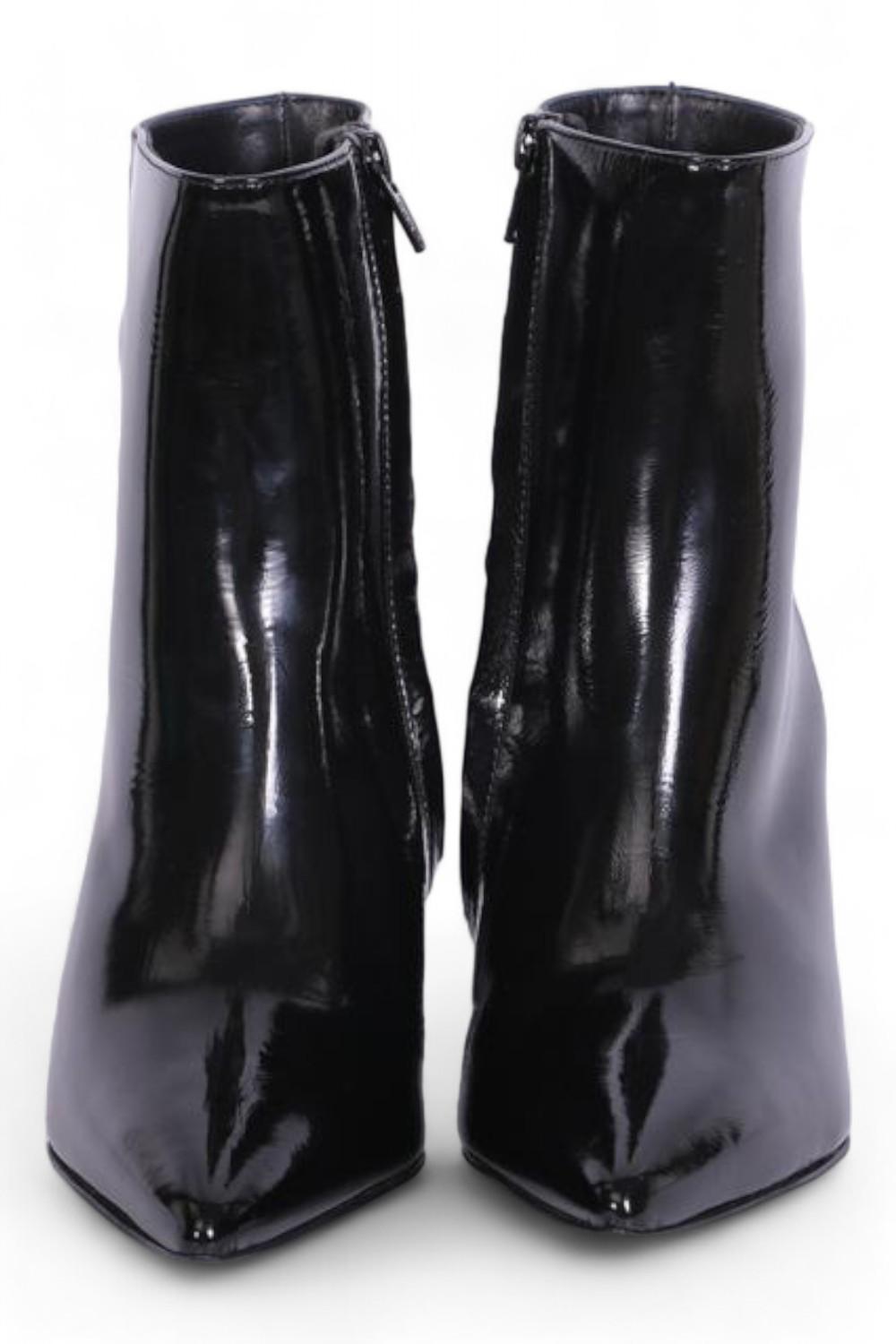 Stivaletto nero lucido tacco 70 Marc Ellis 