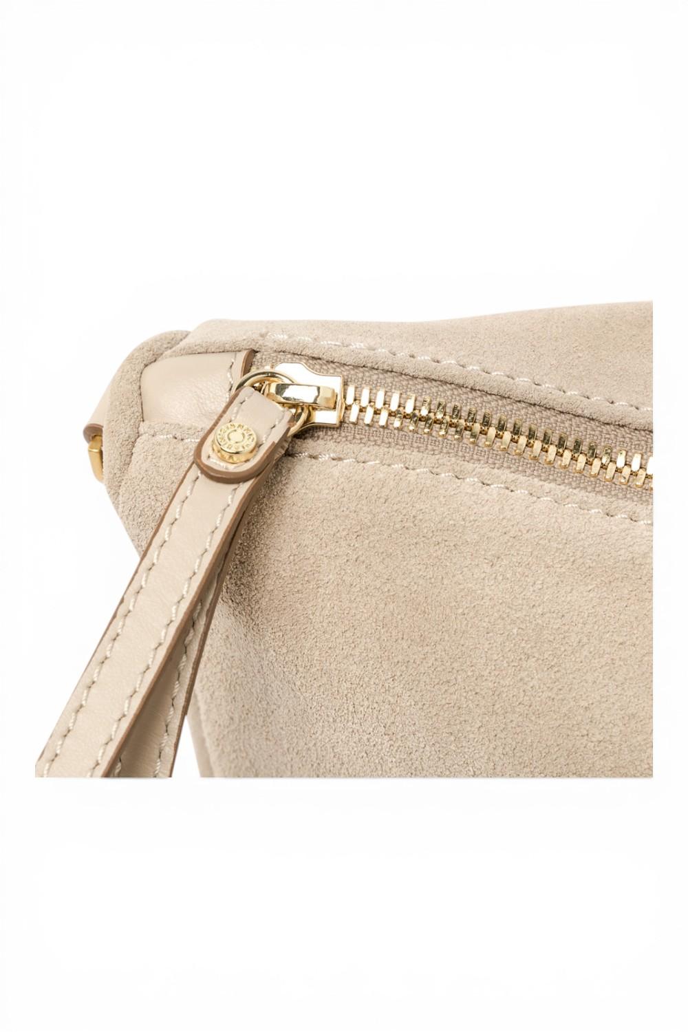 Pochette Nora suede nude piccola Gianni Chiarini<BR/> 