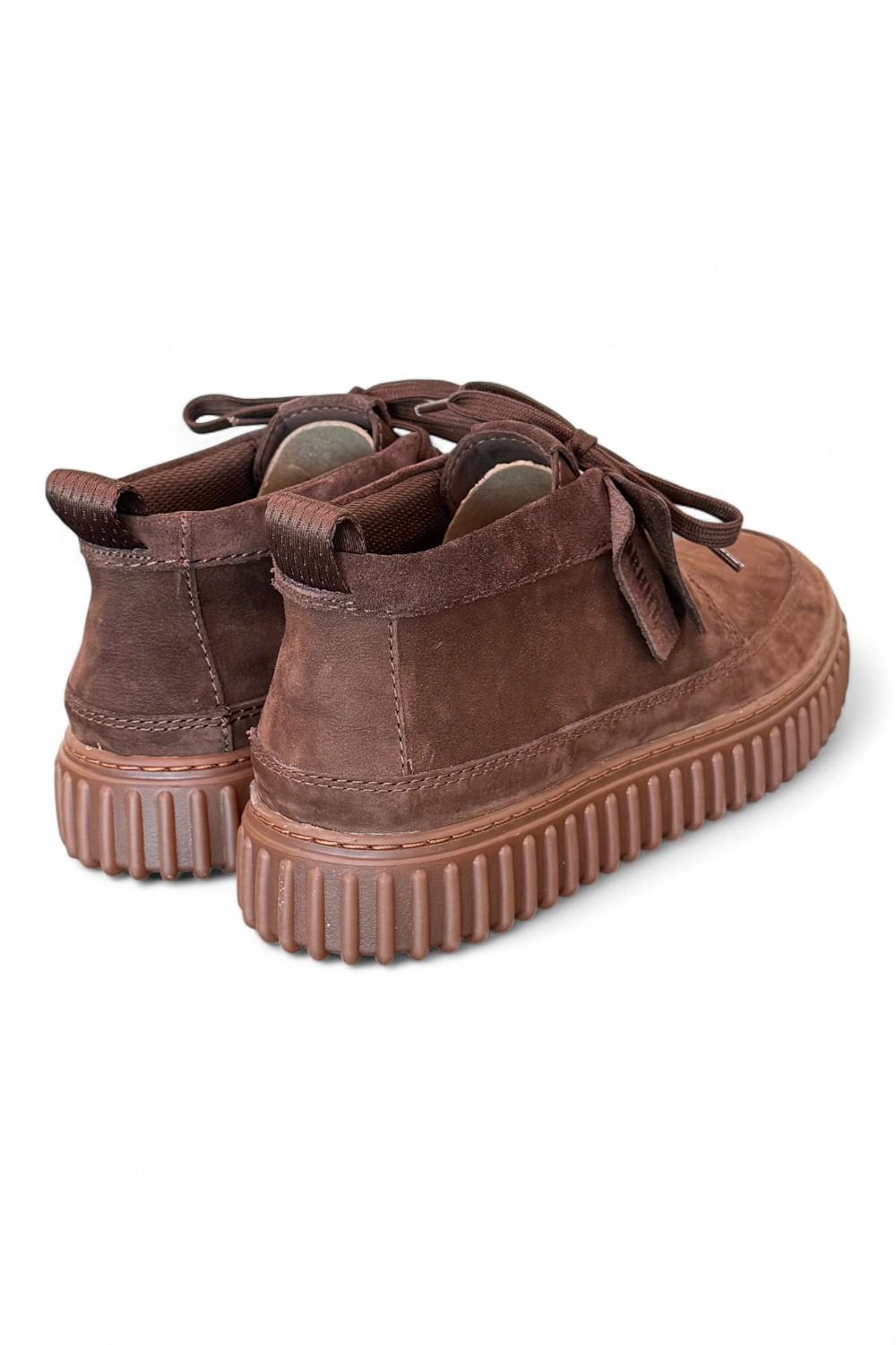 Polacco uomo Torhill Lace Hi Dark brown nabuk Clarks<BR/> 