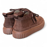 Polacco uomo Torhill Lace Hi Dark brown nabuk Clarks<BR/> 