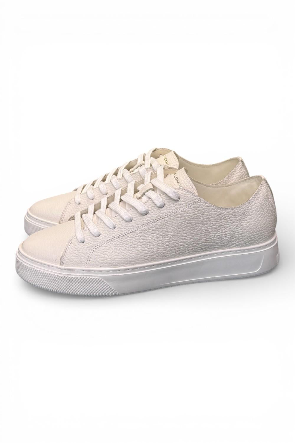 Sneaker pelle martellata bianca XL Crime London 