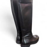 Stivale cavallerizzo pelle nera Francesco Brunelli<BR/> 