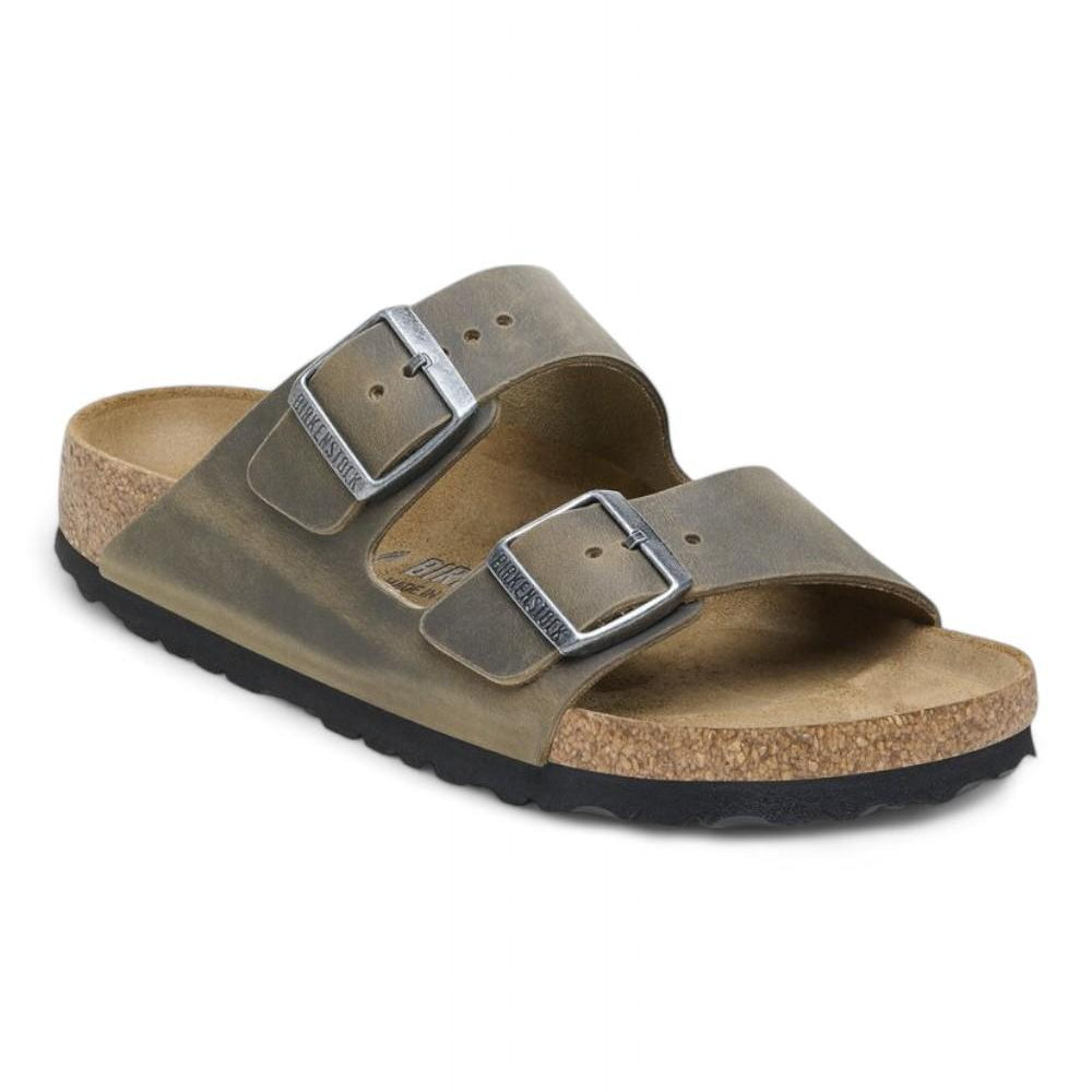 Ciabatta arizona Oil Leatjer Khaki Birkenstock 1027039 uomo 