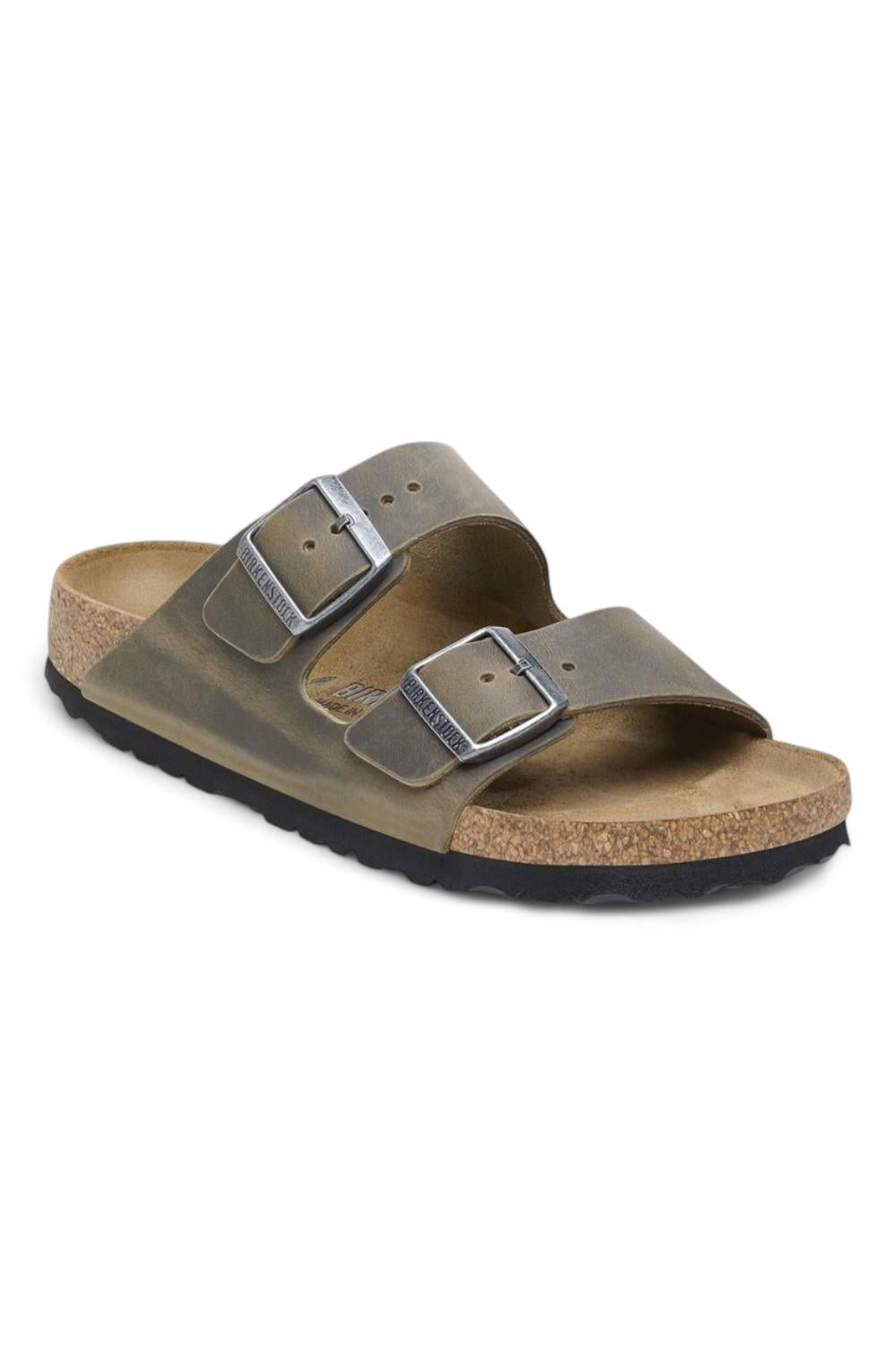 Ciabatta arizona Oil Leatjer Khaki Birkenstock 1027039 uomo 