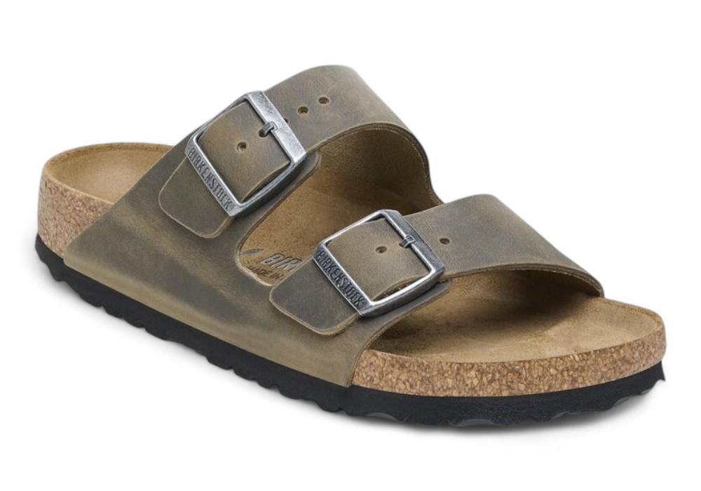 Ciabatta arizona Oil Leatjer Khaki Birkenstock 1027039 uomo 