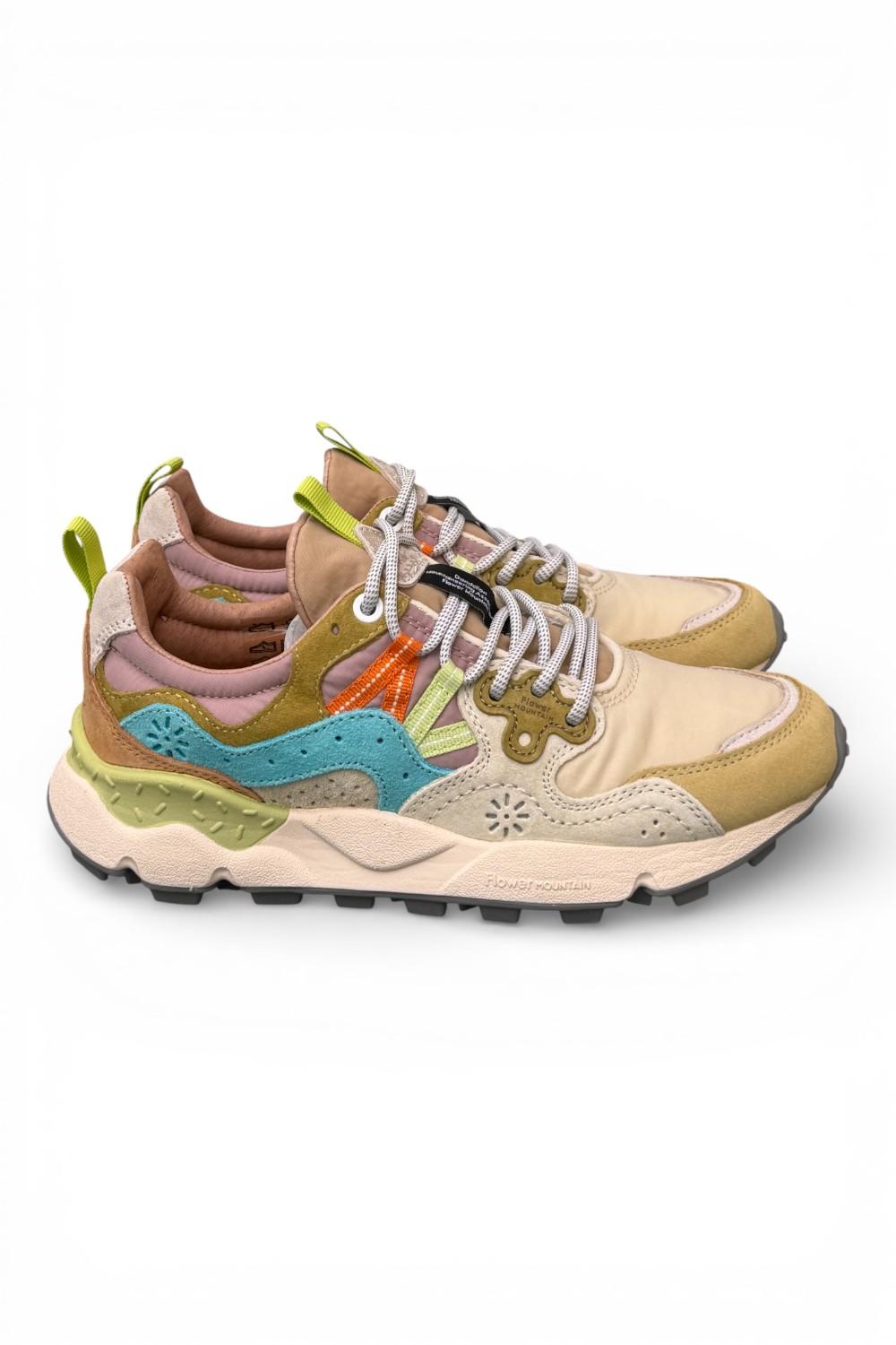 Sneaker donna Yamano 3 1E94 cream green Flower Mountain 