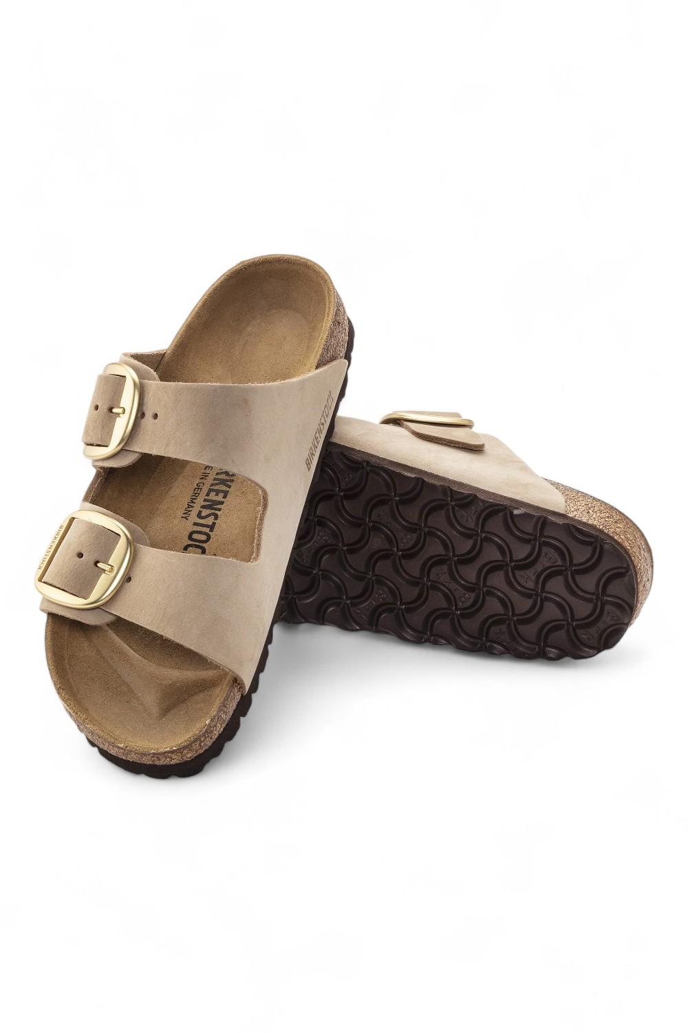Ciabatta Arizona Big Buckle nabuk Sandcastle Birkenstock 1024064 