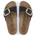 Ciabatta donna Madrid Big Buckle suede nero Birkenstock 