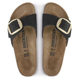 Ciabatta donna Madrid Big Buckle suede nero Birkenstock 