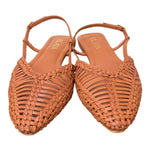 Slingback intrecciata pelle cuoio Elaya 