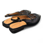 Slingback laccio pelle nera Giacko 