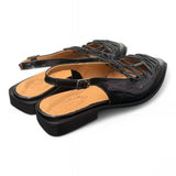 Slingback laccio pelle nera Giacko 