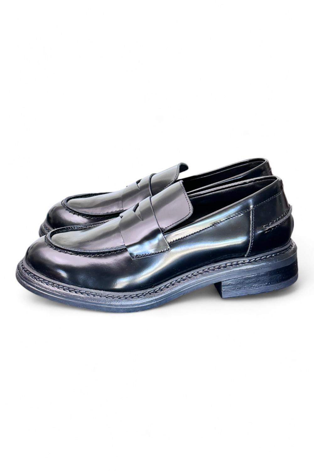 Mocassino donna Uma Parker man style nero<BR/> 