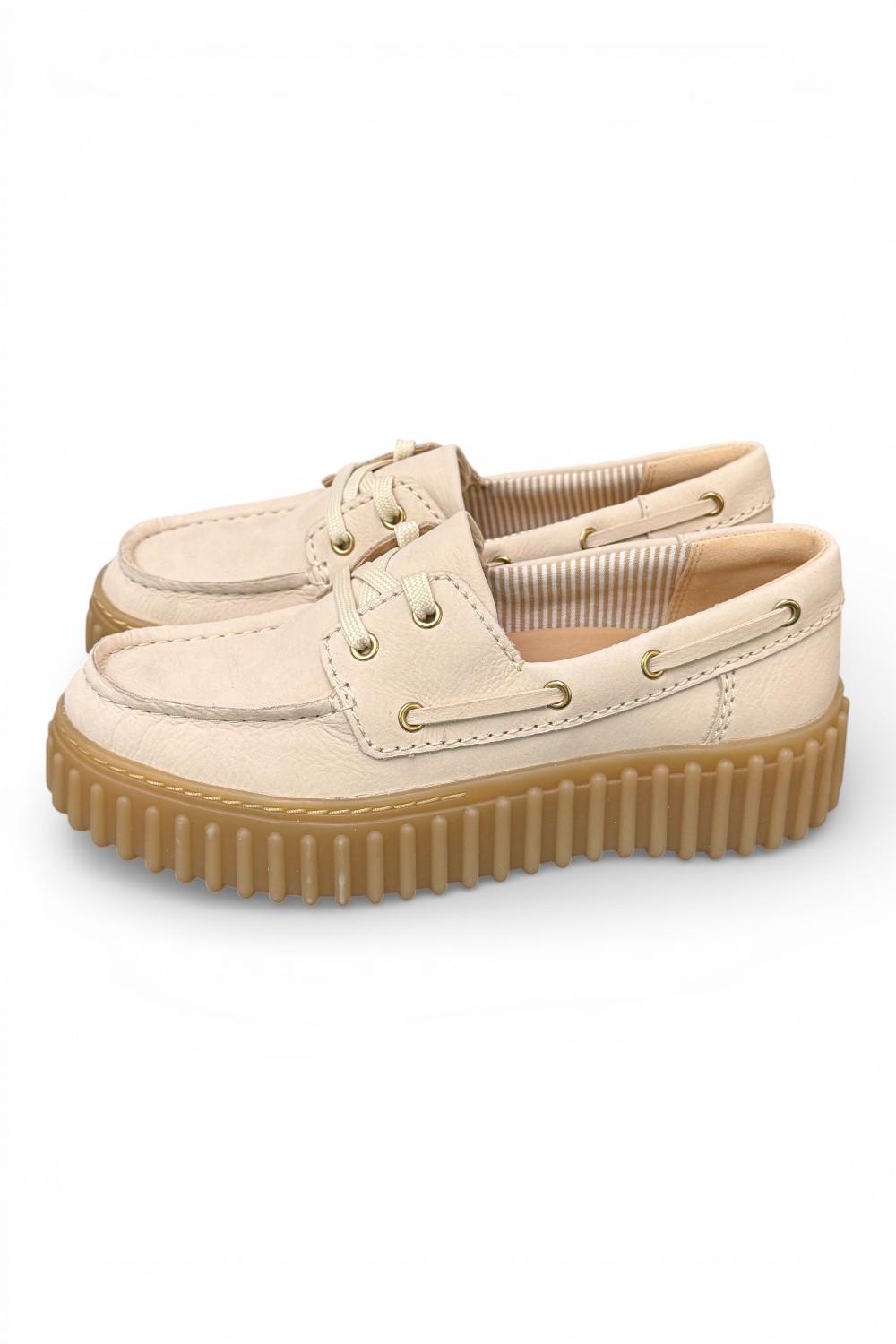 Barca Clarks Boat Cleyhill Torhill nabuk latte 
