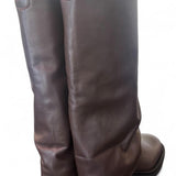 Stivale biker ghetta pelle marrone Ranye <BR/> 