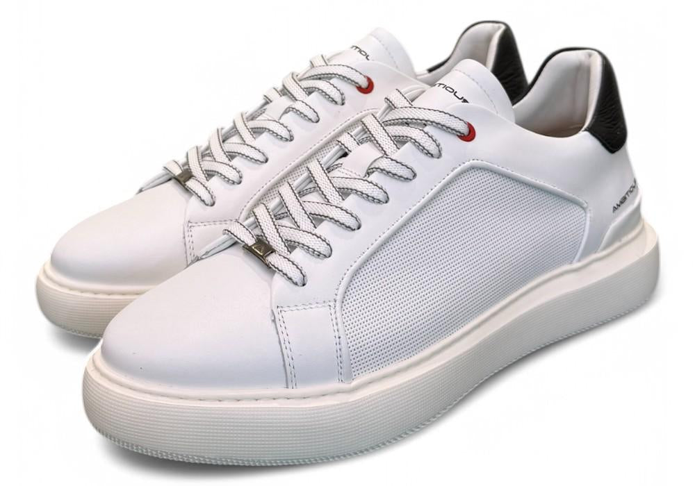Sneaker eclipse bianca nera Ambitious<BR/> 