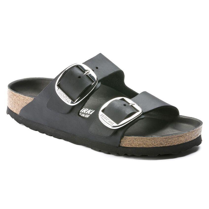 Ciabatta Arizona Big Buckle oil leather Black Birkenstock 1011075 