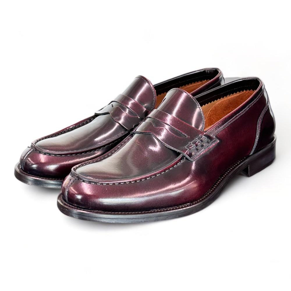 Mocassino spazzolato bordeaux Franco Fedele 
