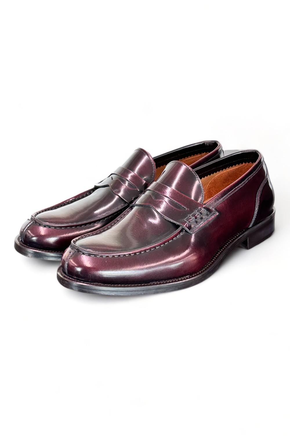Mocassino spazzolato bordeaux Franco Fedele 