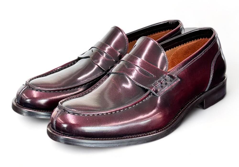 Mocassino spazzolato bordeaux Franco Fedele 