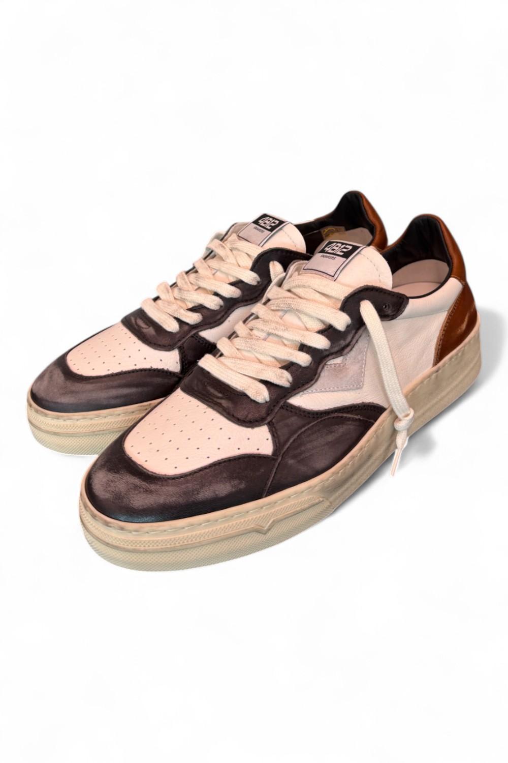 Sneaker uomo Hyper pelle bianca moro 