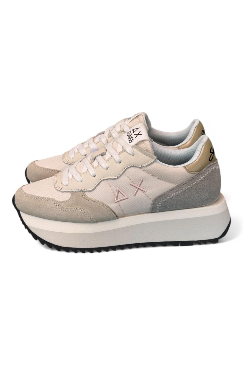 Sneaker donna SUN 68 BIG ALLY white beige grey 