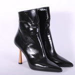 Stivaletto lucido nero tacco 90 Chantal 