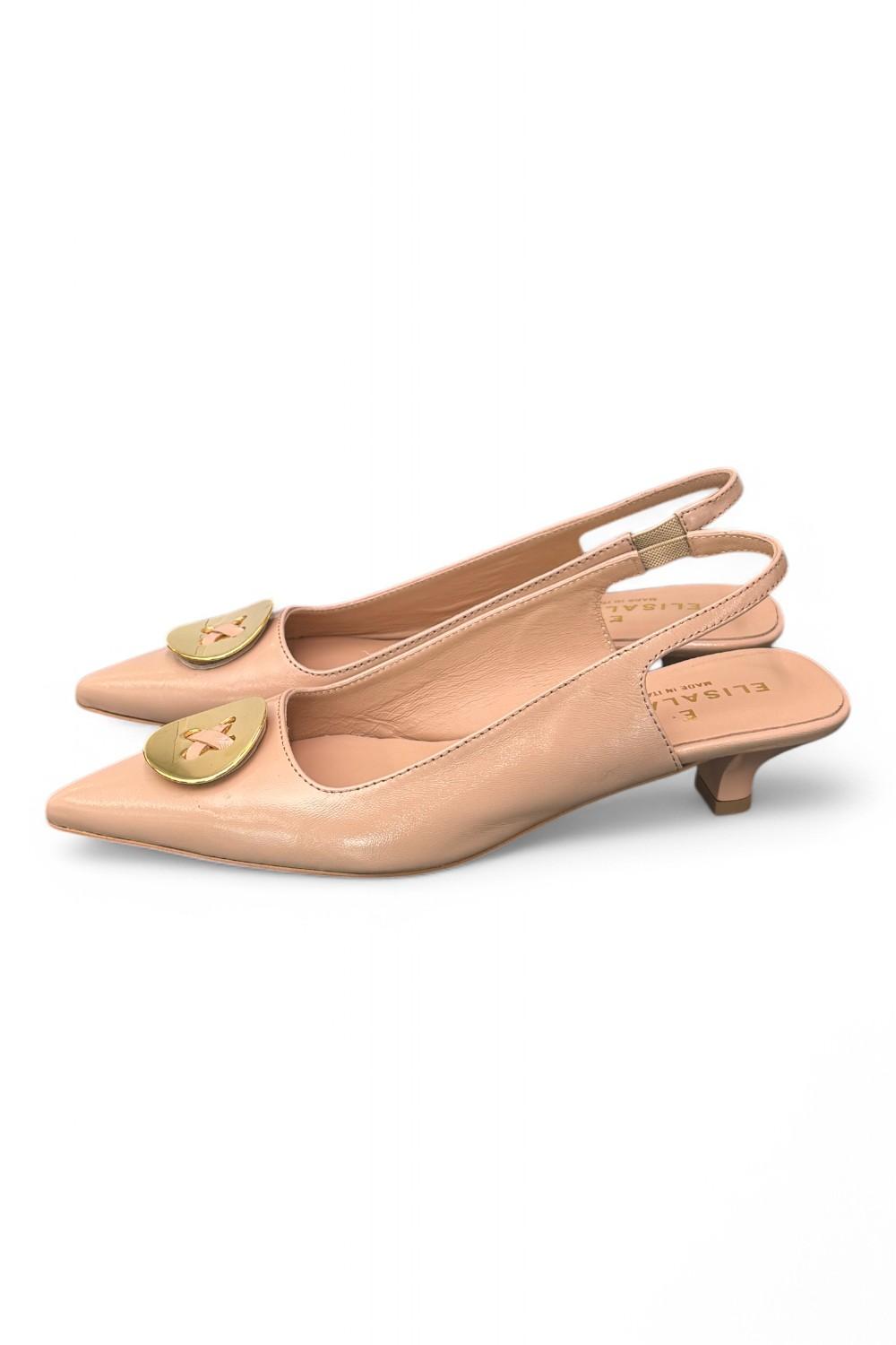 Slingback bottone nude Elisa Lanci 
