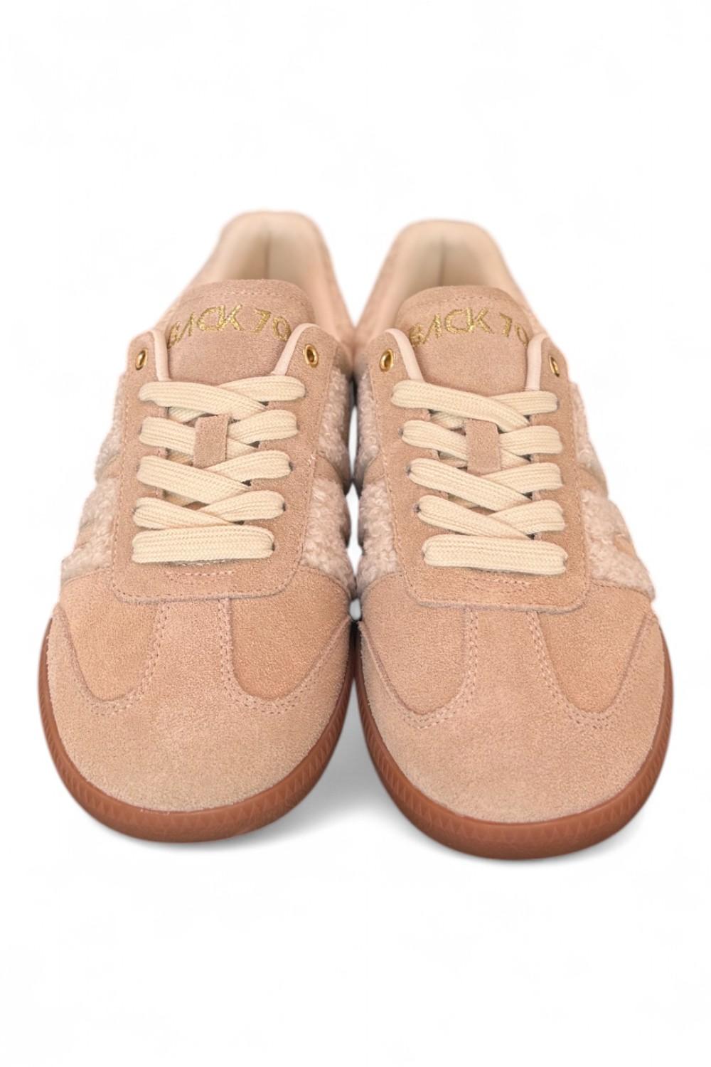 Sneaker donna Back70 Cloud 605 fur beige suede 