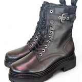 Anfibio pelle nera  con fibbia Mjus<BR/> 