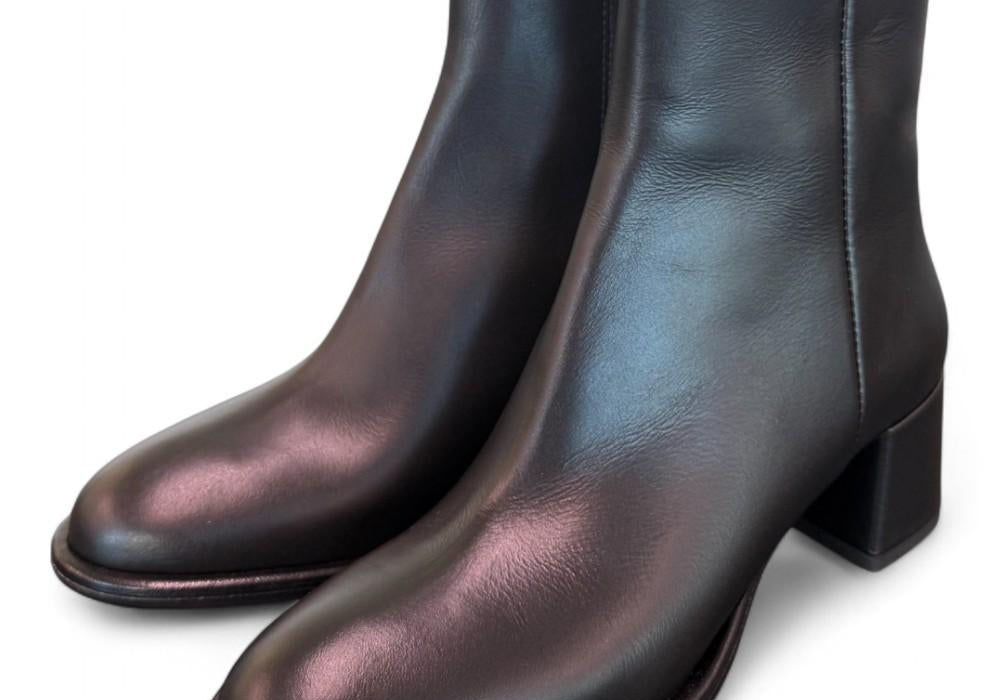 Stivaletto nappa nera T50 grosso Bianca Di<BR/> 
