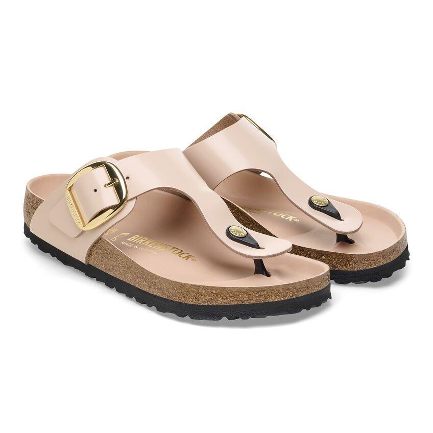 Ciabatta Gizeh Big Buckle shine beige Birkenstock 1026550 