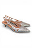 Slingback laminata argento Bibi Lou