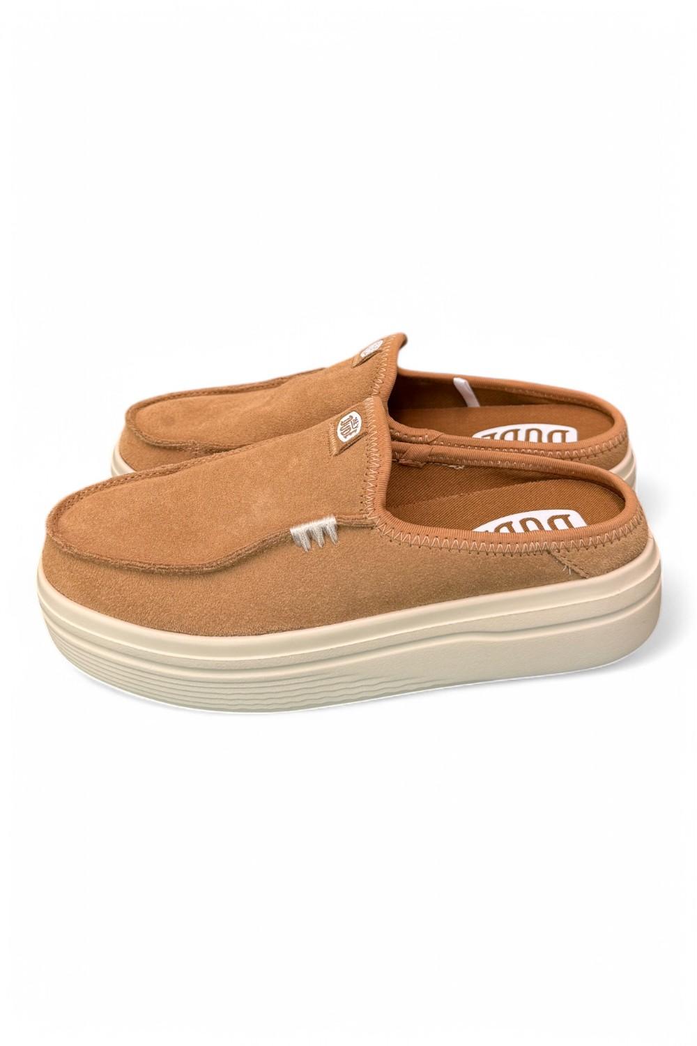 Sabot Hey Dude Austin Lift suede cuoio<BR/> 
