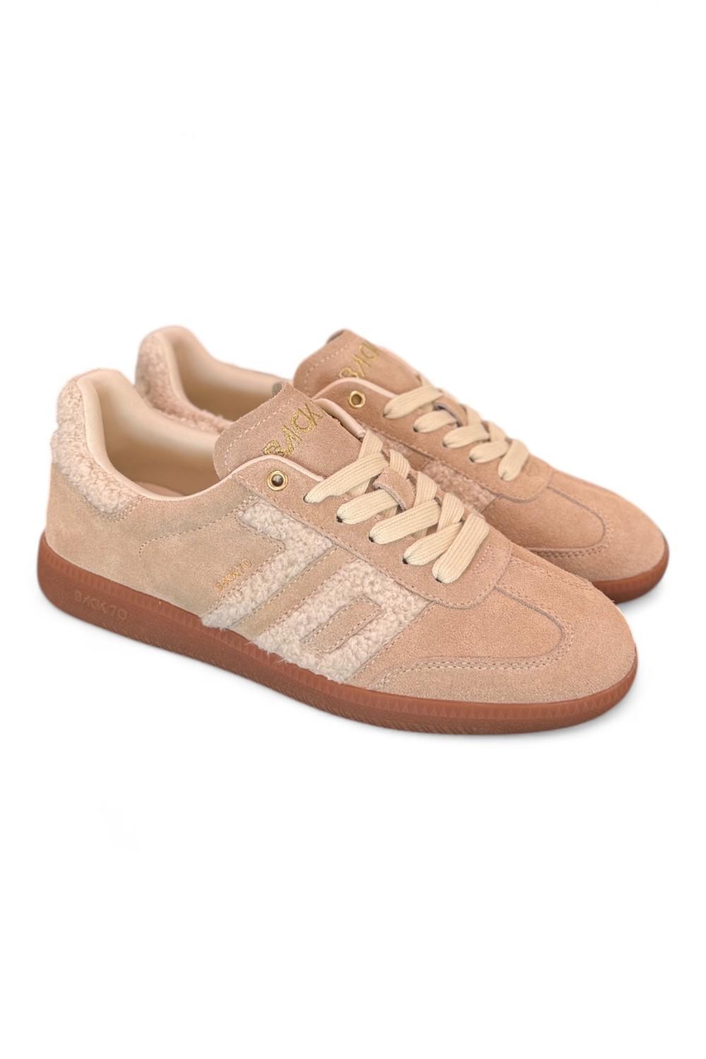 Sneaker donna Back70 Cloud 605 fur beige suede 