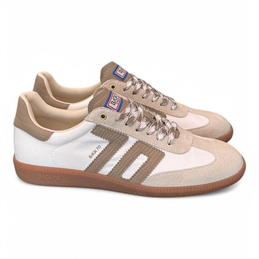 Sneaker uomo ghost bianca taupe Back 70<BR/> 