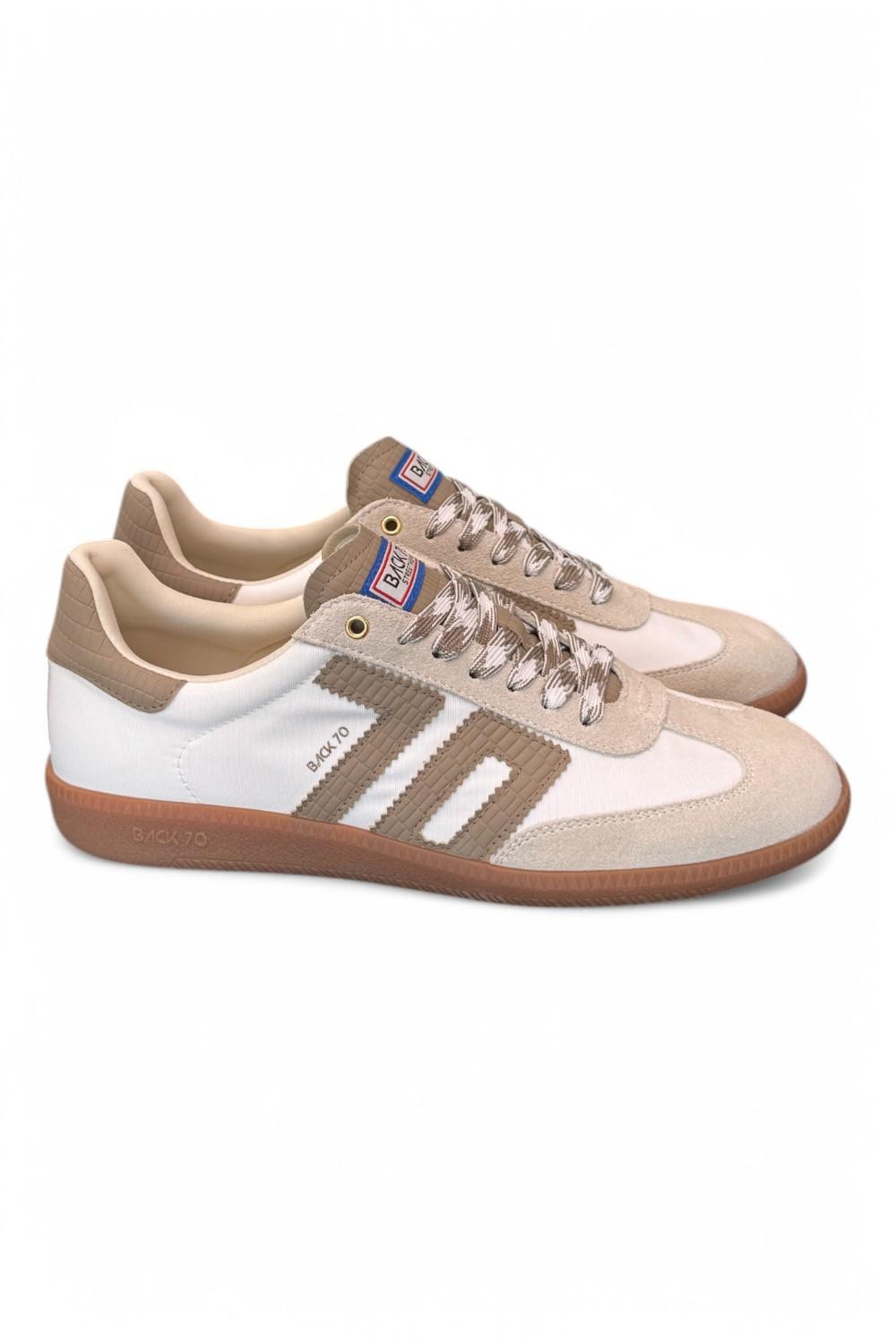 Sneaker uomo ghost bianca taupe Back 70<BR/> 