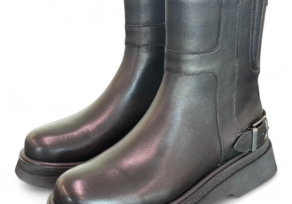 Stivaletto platform fibbia nero Bruno Premi 