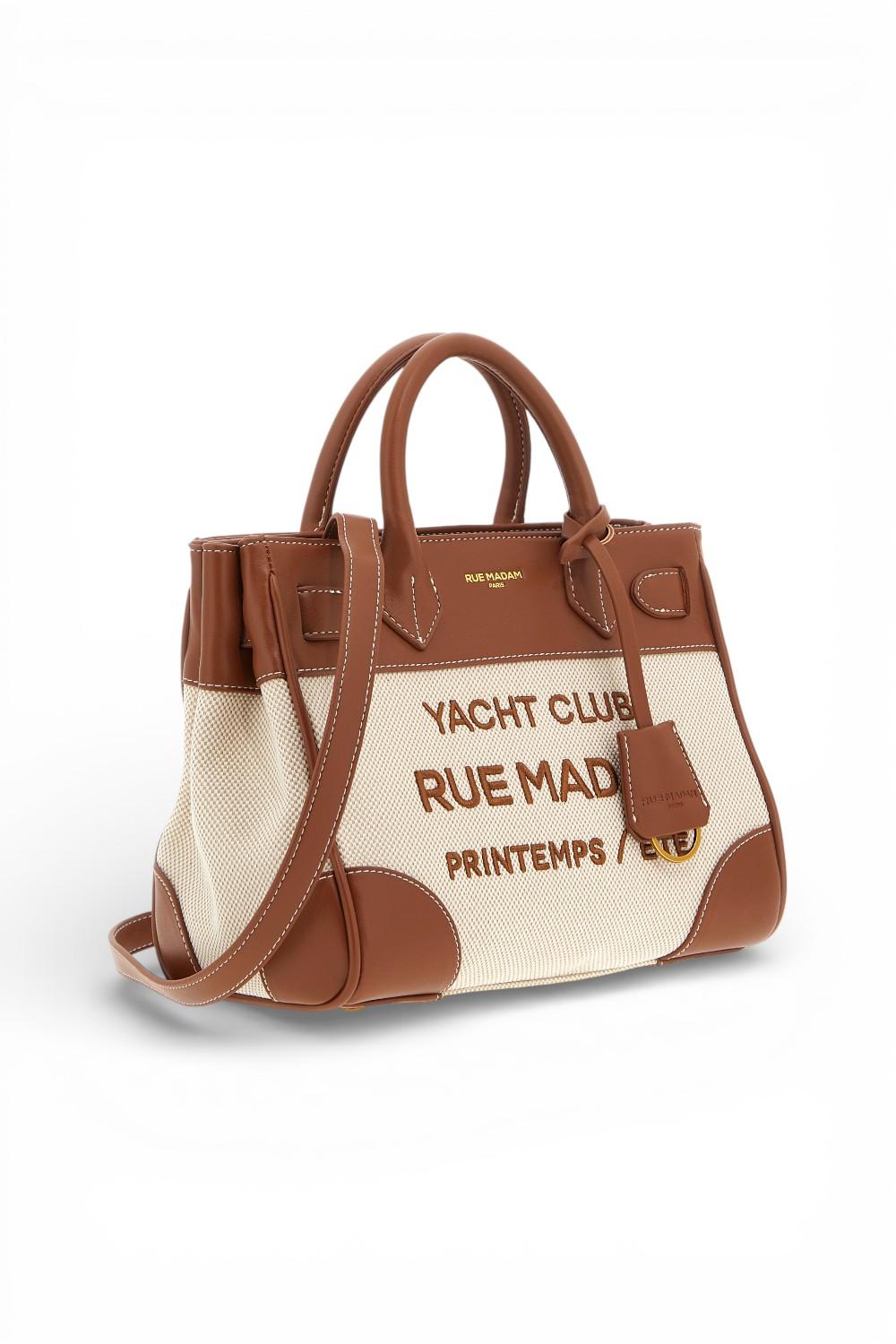 Shopping Riviera Tote bag mini beige brown Rue Madam 