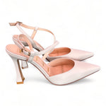 Slingback pelle burro tacco 90 Matteo Pitti<BR/> 