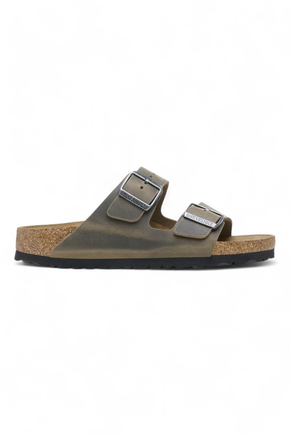 Ciabatta arizona Oil Leatjer Khaki Birkenstock 1027039 uomo 