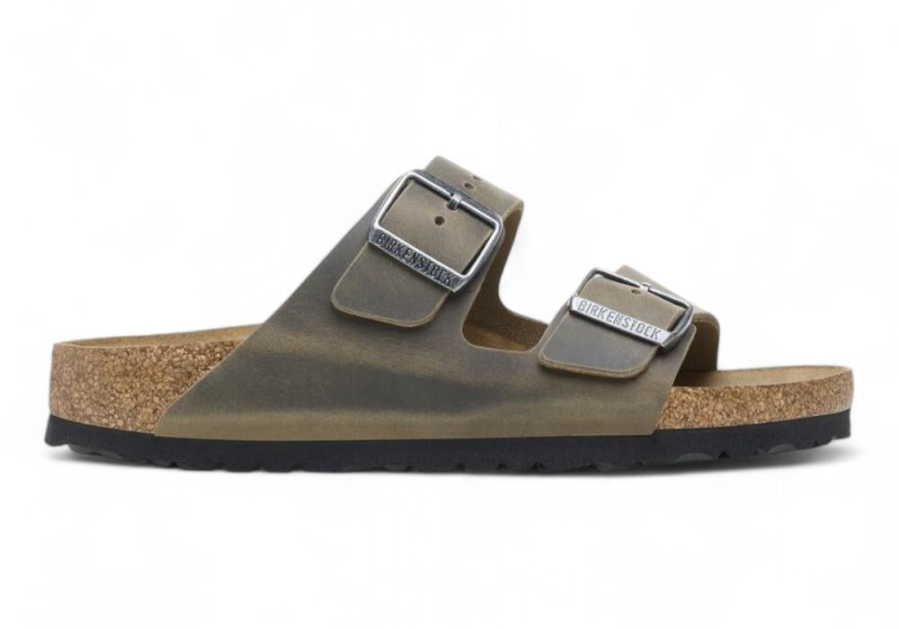 Ciabatta arizona Oil Leatjer Khaki Birkenstock 1027039 uomo 
