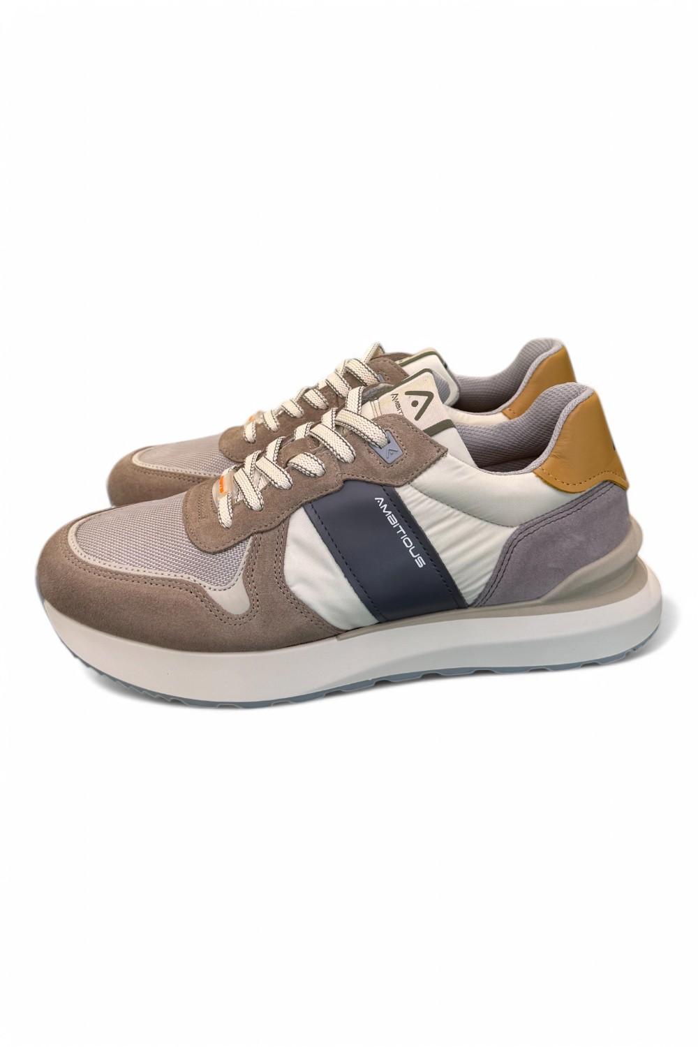 Sneaker running bianco beige Ambitious<BR/> 