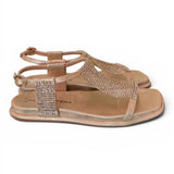 Sandalo maglia strass platino Alma en Pena<BR/> 