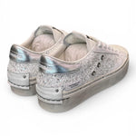 Sneaker bianca argento platform Crime London 