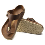 Ciabatta Gizeh Big Buckle cognac oiled leather Birkenstock 1018745 