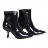 Stivaletto nero lucido tacco 70 Marc Ellis 