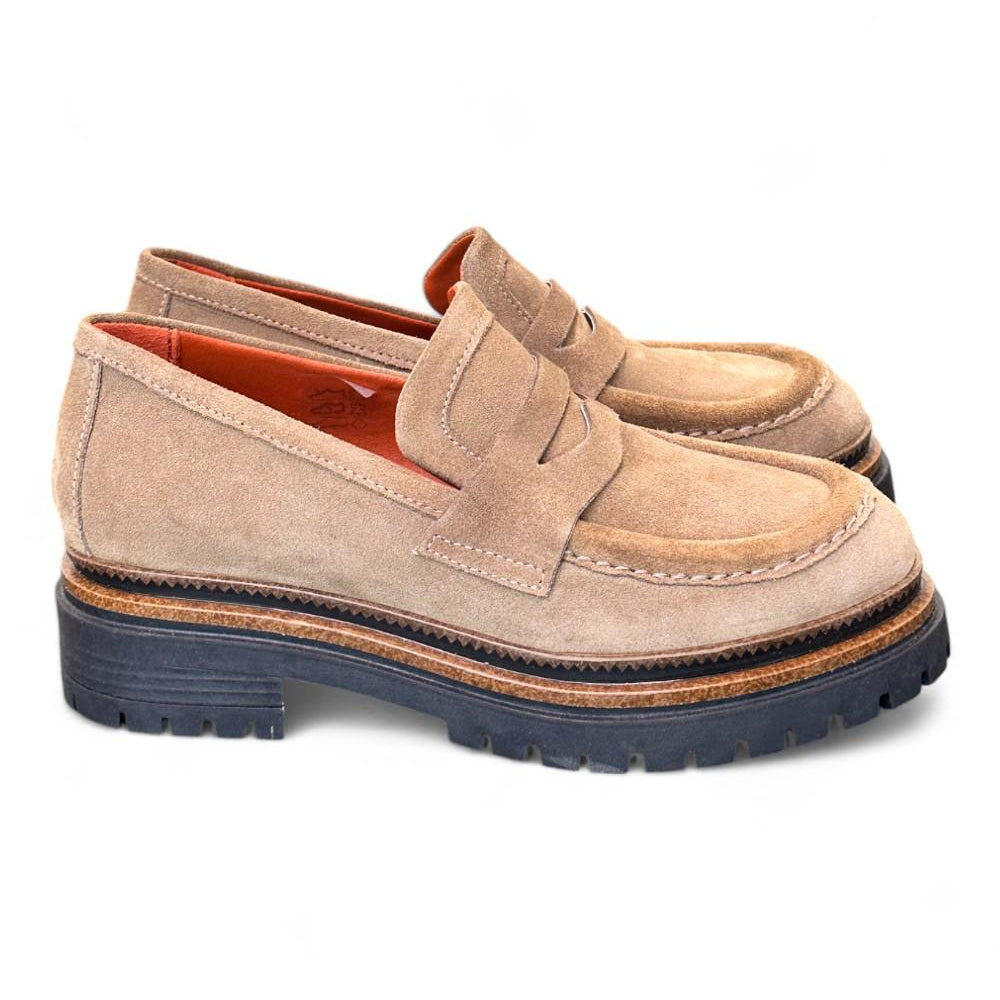 Mocassino donna suede beige Mjus<BR/> 