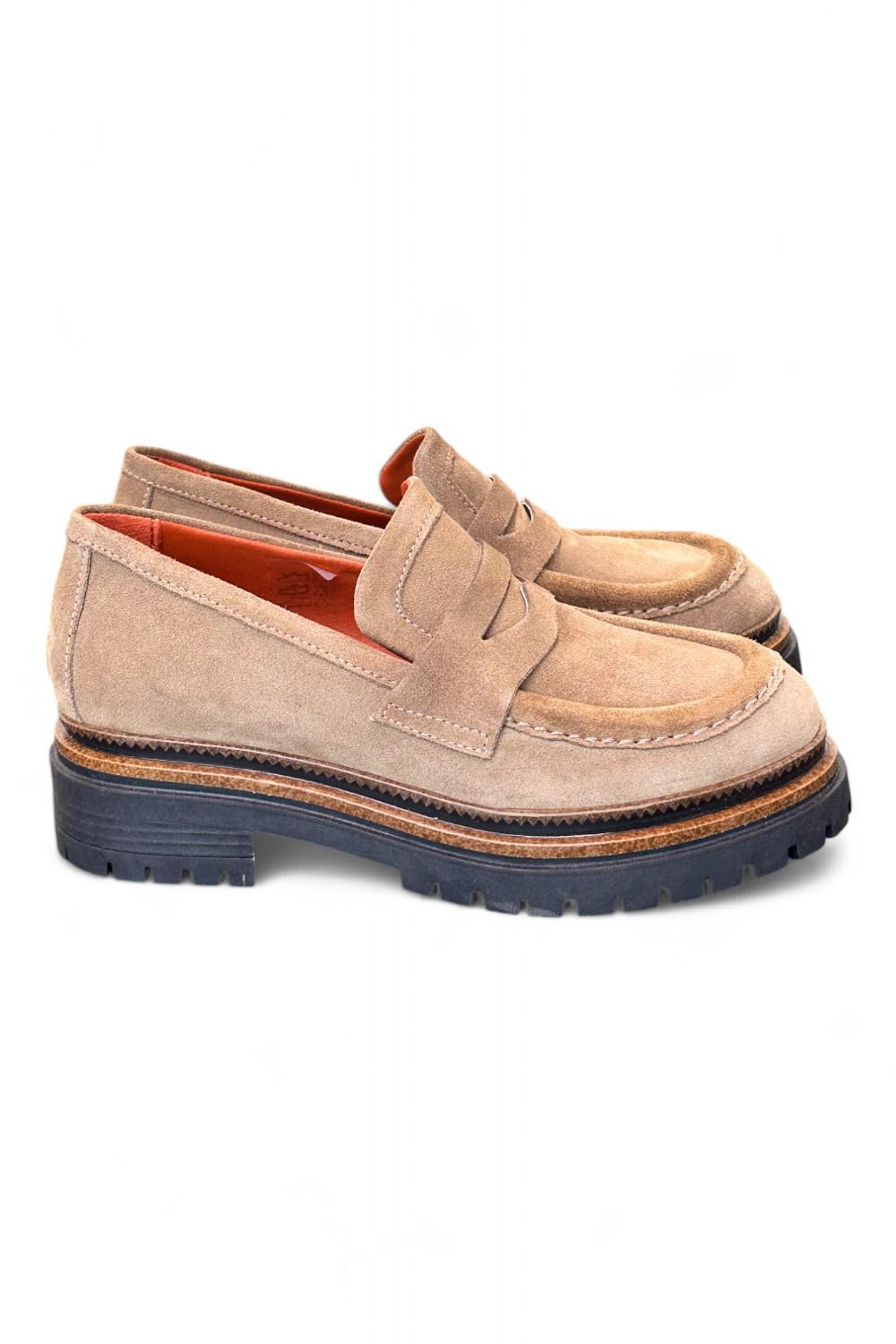 Mocassino donna suede beige Mjus<BR/> 