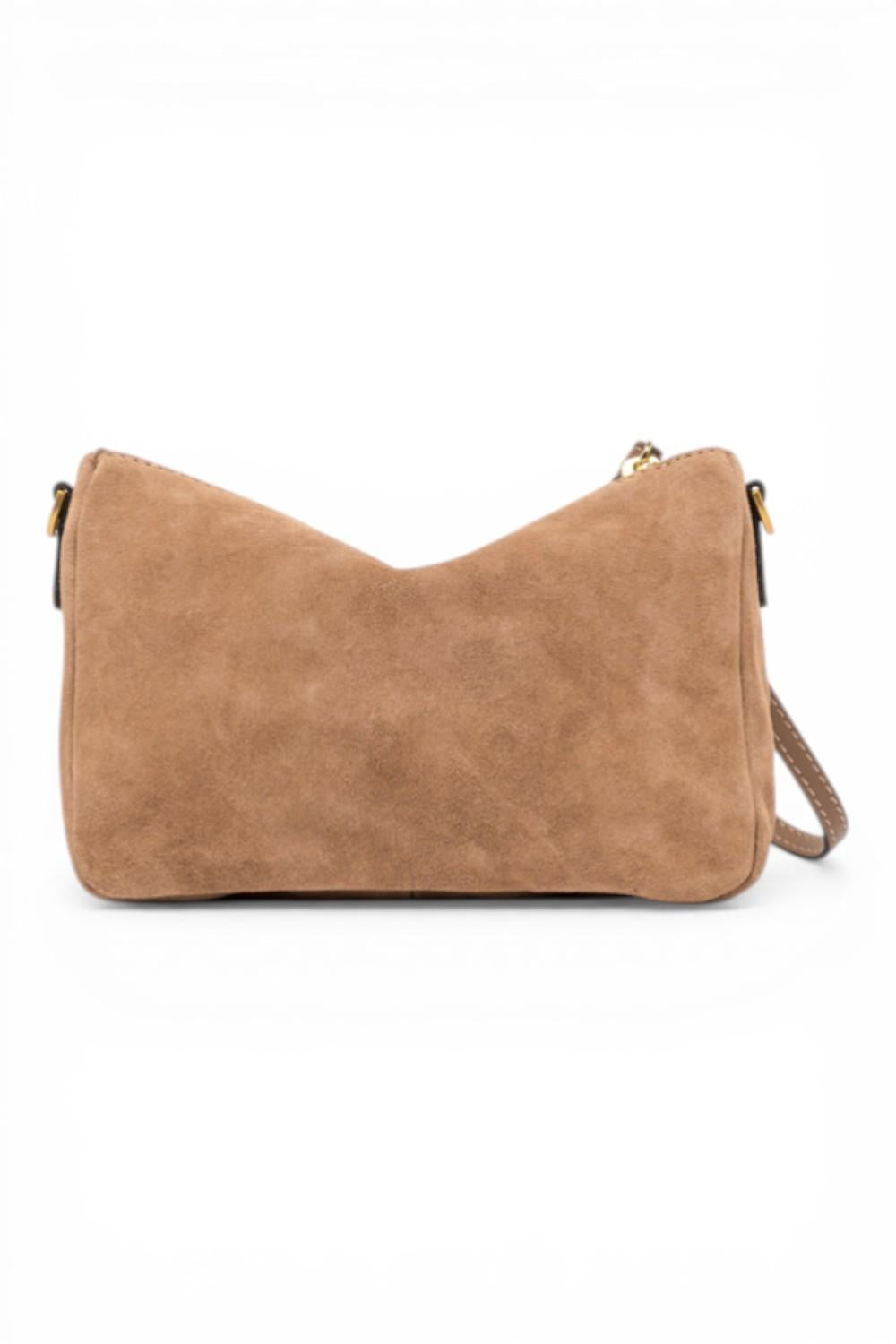 Pochette Nora suede caramel piccola Gianni Chiarini<BR/> 